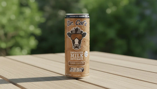 Can of Dr. Cal's Energized Milk Charged Chocolate outside